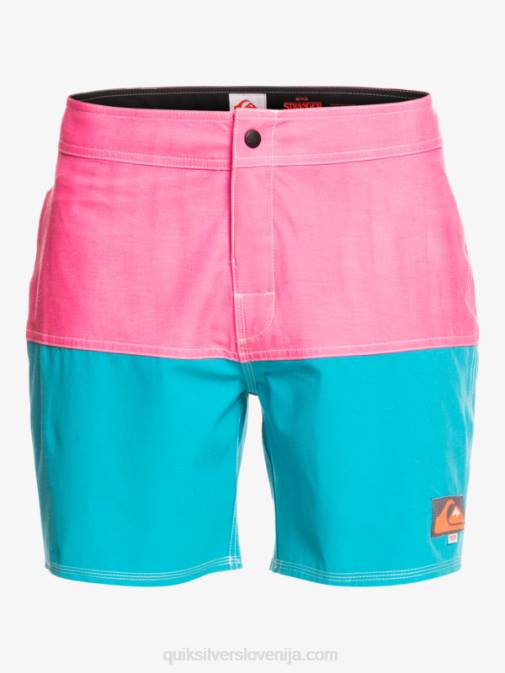 Quiksilver x Stranger PJ4H1720 moški Lenora Hills stvari zadnjica logotip 1986 17 boardshorts