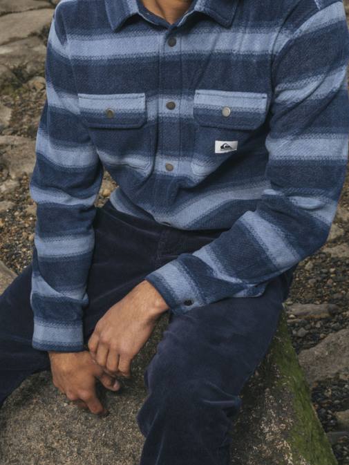 Quiksilver PJ4H1548 moški mornarsko modri blazer kracker cord velvet hlače