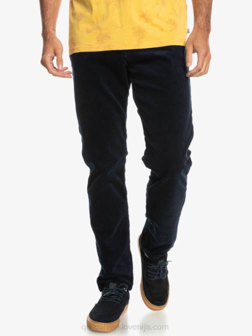 Quiksilver PJ4H1548 moški mornarsko modri blazer kracker cord velvet hlače