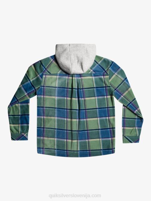 Quiksilver PJ4H1473 moški provansalski pladenj iz flanele super napihnjena jakna iz flisa s kapuco in zadrgo