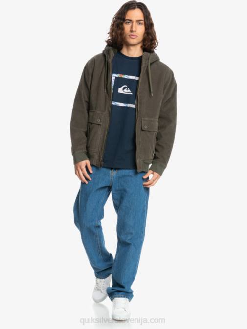 Quiksilver PJ4H1557 moški grozdni list jakna iz velveta s tremi vrvicami