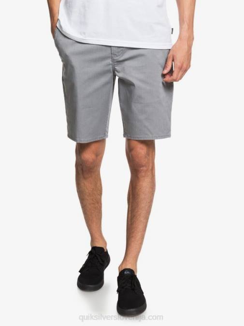 Quiksilver PJ4H1312 moški svetlo sivo resje raztegljive kratke hlače union 20 za vsak dan
