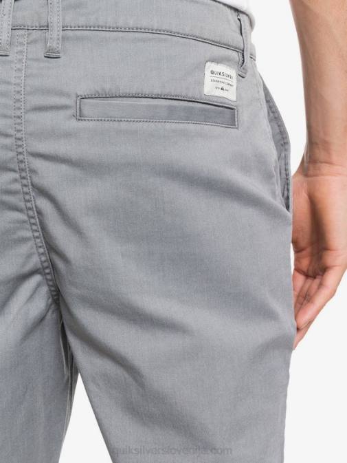 Quiksilver PJ4H1312 moški svetlo sivo resje raztegljive kratke hlače union 20 za vsak dan