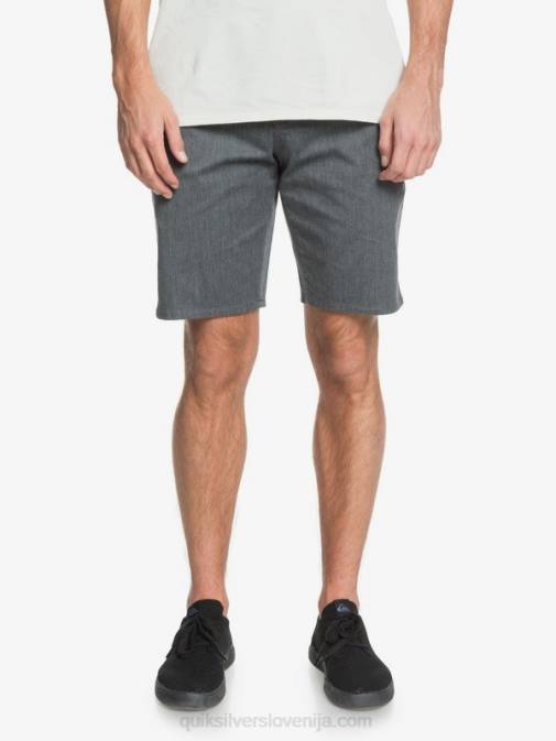 Quiksilver PJ4H1313 moški temno sivo vresje raztegljive kratke hlače union 20 za vsak dan
