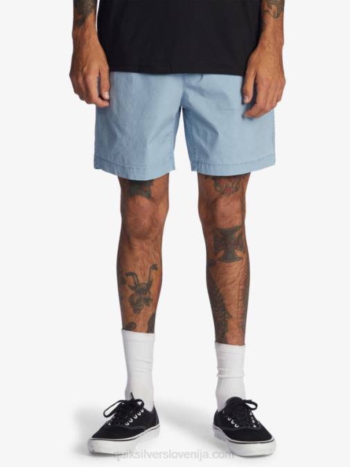 Quiksilver PJ4H1379 moški zbledel denim kratke hlače taxer 17 z elastiko