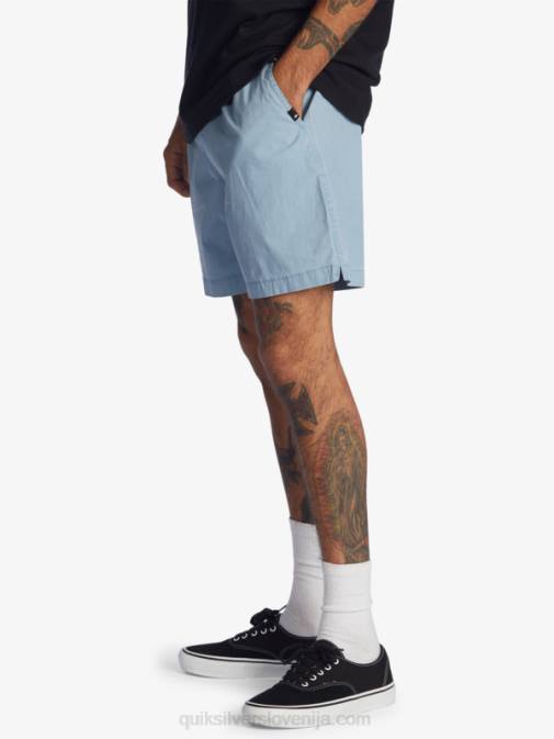 Quiksilver PJ4H1379 moški zbledel denim kratke hlače taxer 17 z elastiko