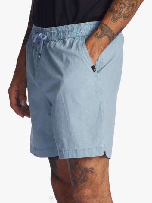Quiksilver PJ4H1379 moški zbledel denim kratke hlače taxer 17 z elastiko