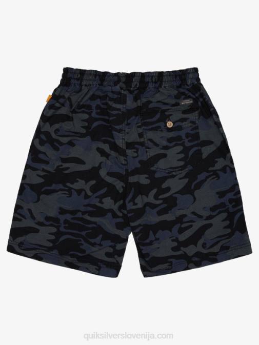Quiksilver PJ4H1581 moški črna kamoflaža kratke hlače waterman after surf