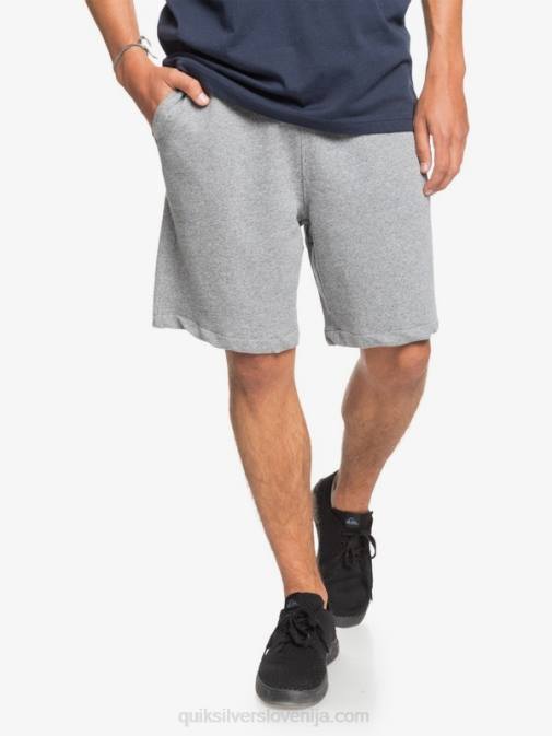 Quiksilver PJ4H1659 moški svetlo sivo resje Essentials 19 organske trenirke