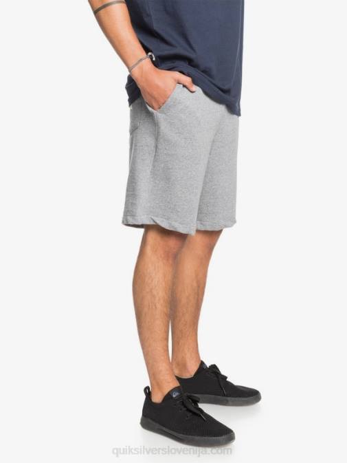 Quiksilver PJ4H1659 moški svetlo sivo resje Essentials 19 organske trenirke