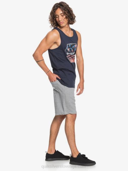 Quiksilver PJ4H1659 moški svetlo sivo resje Essentials 19 organske trenirke