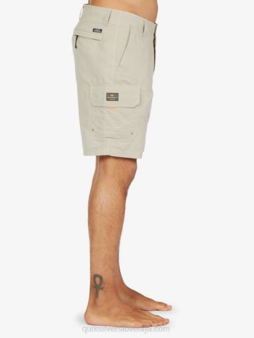 Quiksilver PJ4H1728 moški kremenčevo siva kratke hlače waterman maldive 20 cargo