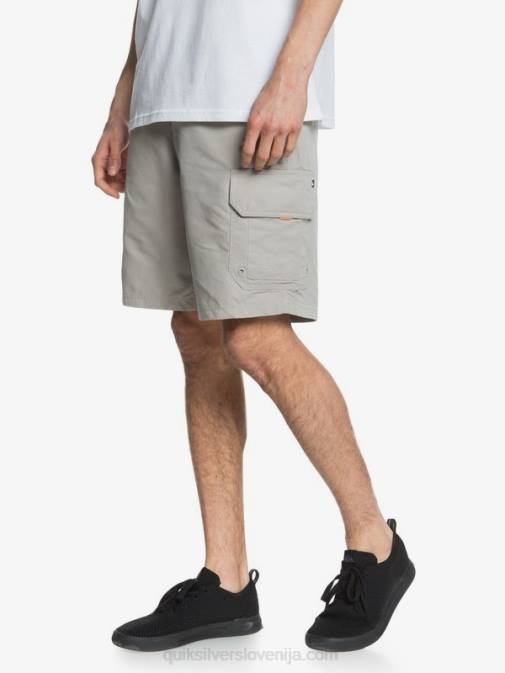 Quiksilver PJ4H1728 moški kremenčevo siva kratke hlače waterman maldive 20 cargo