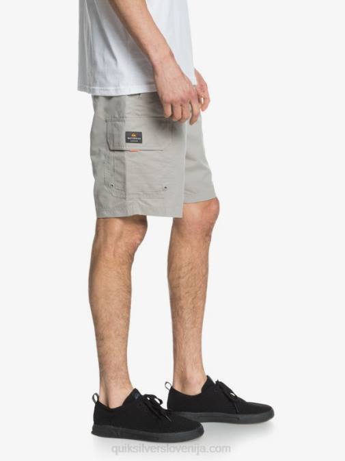 Quiksilver PJ4H1728 moški kremenčevo siva kratke hlače waterman maldive 20 cargo