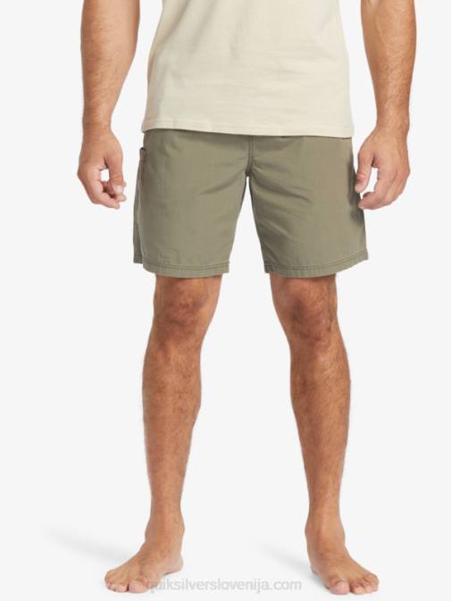 Quiksilver PJ4H253 moški prašna oliva kratke hlače waterman last light z elastiko 19