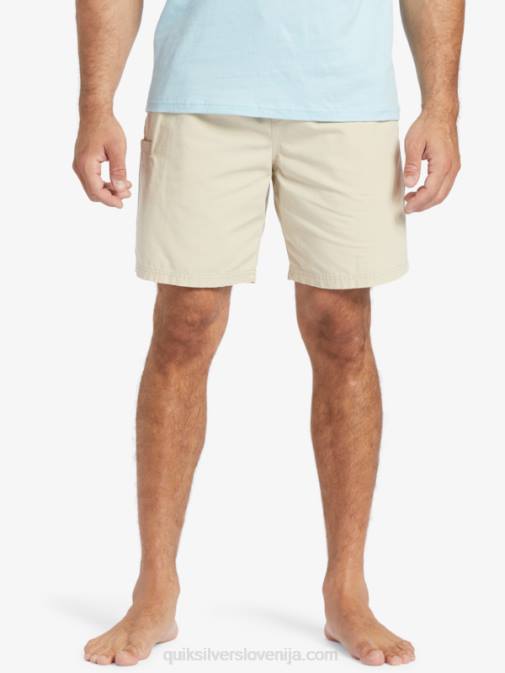 Quiksilver PJ4H255 moški rjavi riž kratke hlače waterman last light z elastiko 19