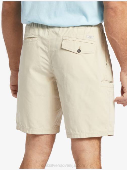 Quiksilver PJ4H255 moški rjavi riž kratke hlače waterman last light z elastiko 19