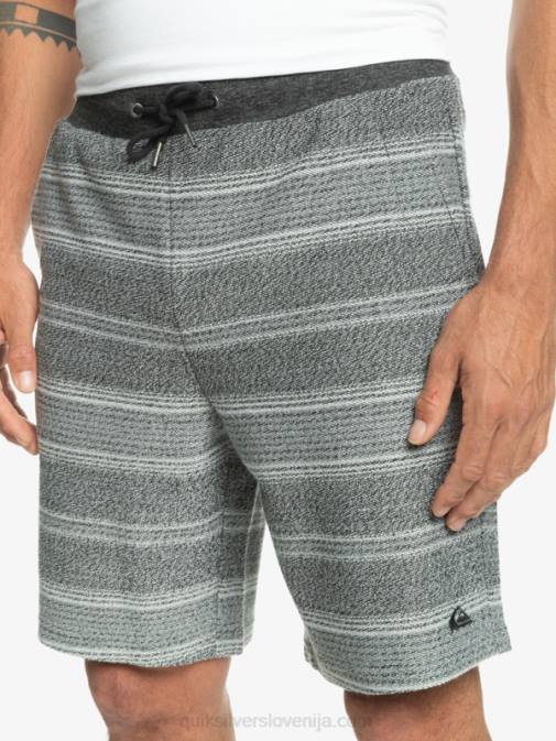 Quiksilver PJ4H329 moški črna otway črta odlične kratke trenirke otway