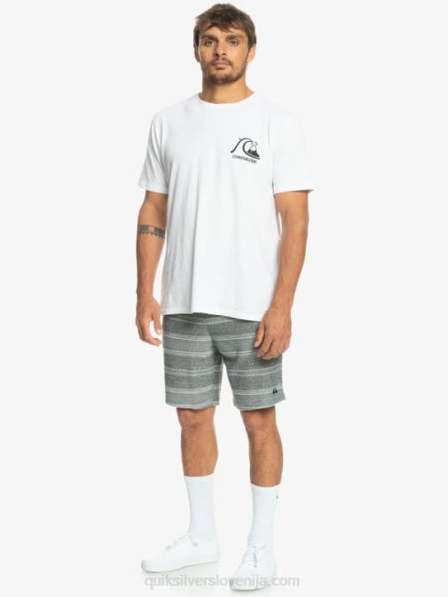 Quiksilver PJ4H329 moški črna otway črta odlične kratke trenirke otway