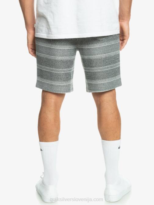 Quiksilver PJ4H329 moški črna otway črta odlične kratke trenirke otway