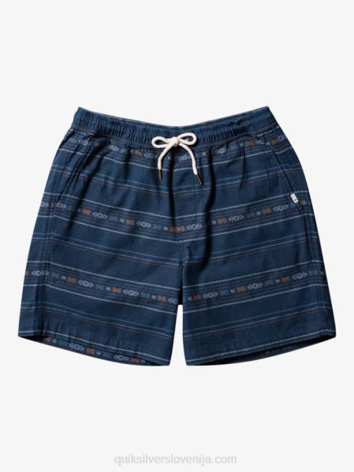 Quiksilver PJ4H420 moški polnočni mornarsko modri mini žakard žakard kratke hlače taxer