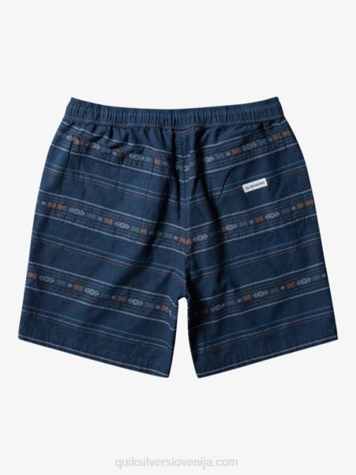 Quiksilver PJ4H420 moški polnočni mornarsko modri mini žakard žakard kratke hlače taxer