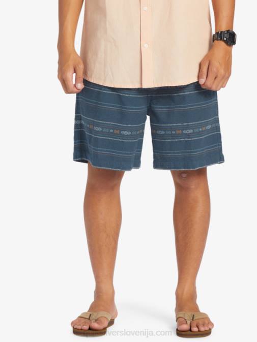 Quiksilver PJ4H420 moški polnočni mornarsko modri mini žakard žakard kratke hlače taxer
