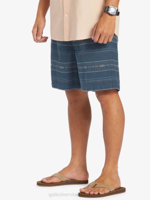 Quiksilver PJ4H420 moški polnočni mornarsko modri mini žakard žakard kratke hlače taxer