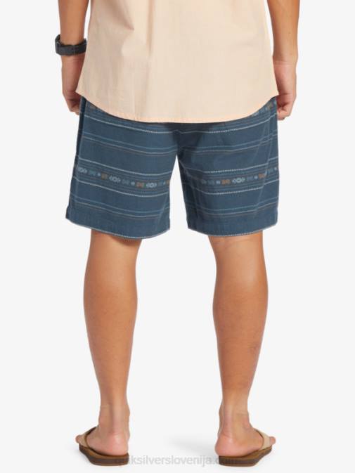 Quiksilver PJ4H420 moški polnočni mornarsko modri mini žakard žakard kratke hlače taxer