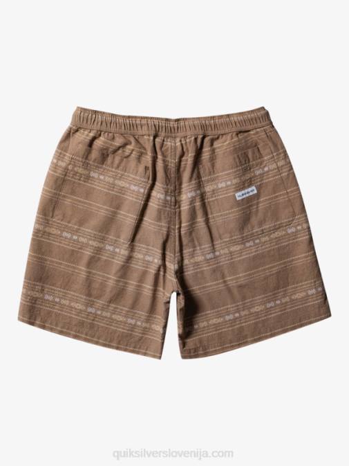 Quiksilver PJ4H421 moški olivno siv mini žakard žakard kratke hlače taxer