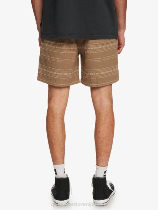 Quiksilver PJ4H421 moški olivno siv mini žakard žakard kratke hlače taxer