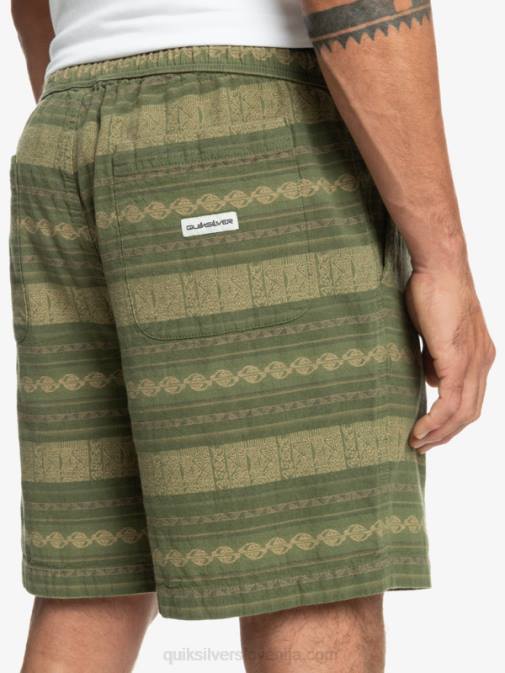 Quiksilver PJ4H422 moški štiriperesna deteljica taxer jacquar žakard kratke hlače taxer