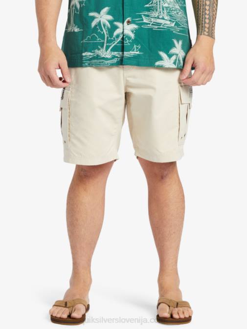Quiksilver PJ4H786 moški rjavi riž kratke hlače waterman maldive atoll cargo 20