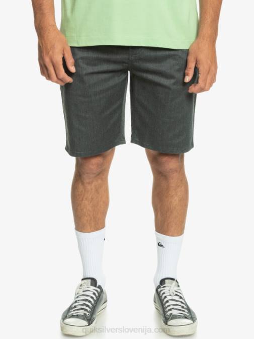 Quiksilver PJ4H855 moški temno sivo vresje raztegljive kratke hlače chino 20 union za vsak dan