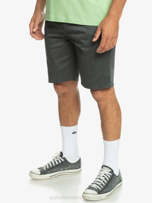 Quiksilver PJ4H855 moški temno sivo vresje raztegljive kratke hlače chino 20 union za vsak dan