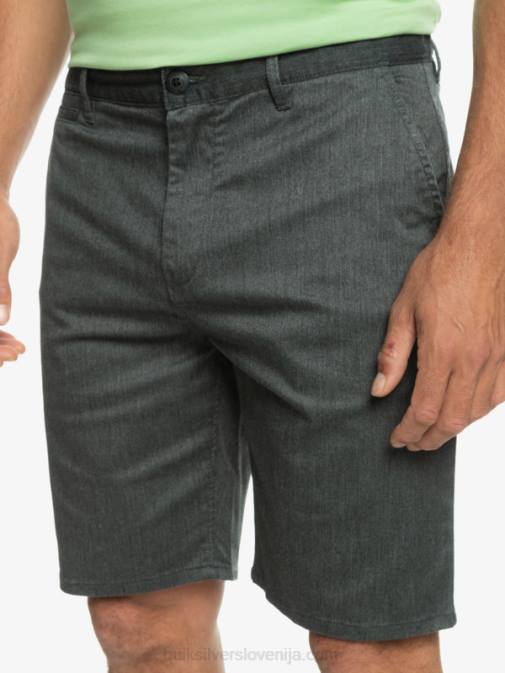 Quiksilver PJ4H855 moški temno sivo vresje raztegljive kratke hlače chino 20 union za vsak dan