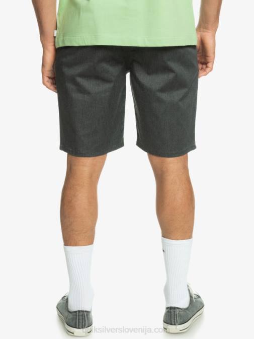 Quiksilver PJ4H855 moški temno sivo vresje raztegljive kratke hlače chino 20 union za vsak dan