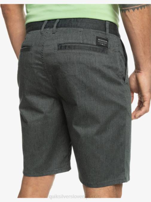 Quiksilver PJ4H855 moški temno sivo vresje raztegljive kratke hlače chino 20 union za vsak dan