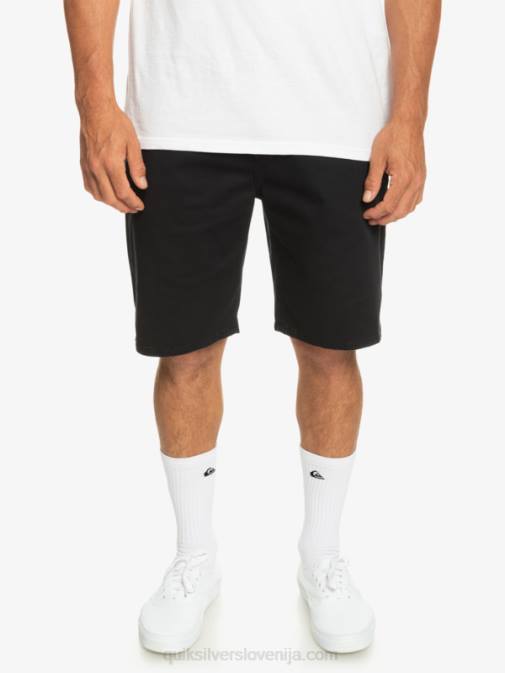 Quiksilver PJ4H856 moški Črna raztegljive kratke hlače chino 20 union za vsak dan