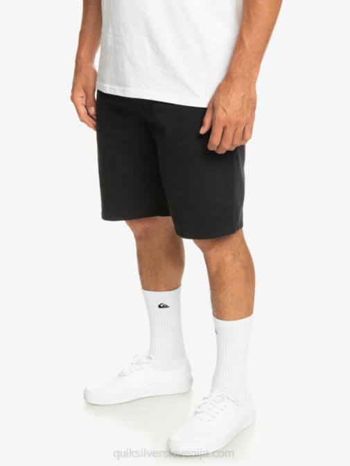 Quiksilver PJ4H856 moški Črna raztegljive kratke hlače chino 20 union za vsak dan