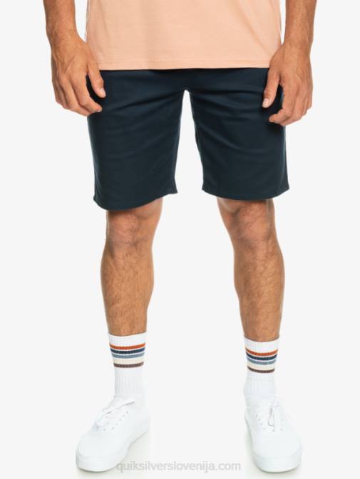Quiksilver PJ4H857 moški mornarsko modri blazer raztegljive kratke hlače chino 20 union za vsak dan