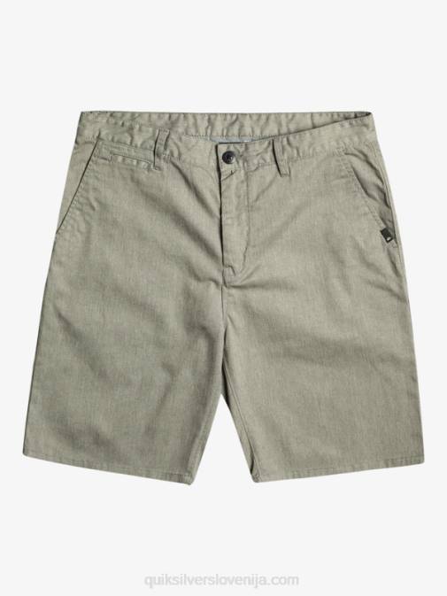 Quiksilver PJ4H858 moški svetlo sivo resje raztegljive kratke hlače chino 20 union za vsak dan