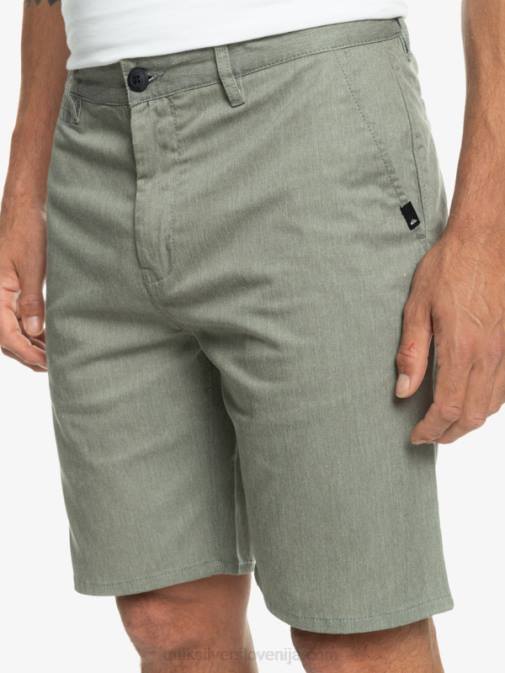 Quiksilver PJ4H858 moški svetlo sivo resje raztegljive kratke hlače chino 20 union za vsak dan