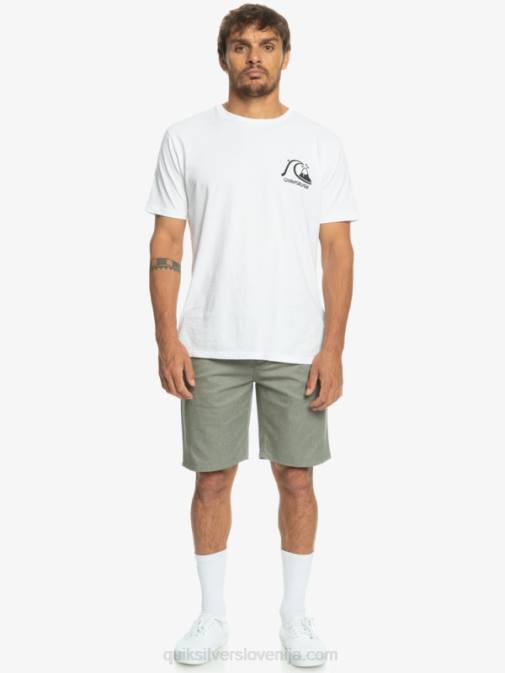 Quiksilver PJ4H858 moški svetlo sivo resje raztegljive kratke hlače chino 20 union za vsak dan