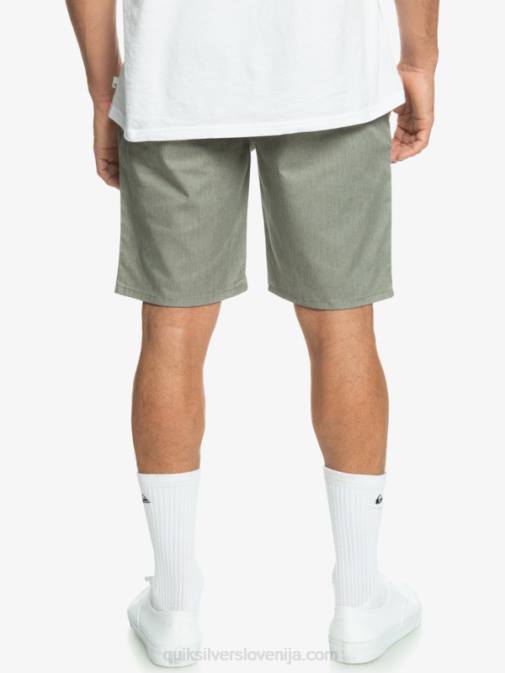 Quiksilver PJ4H858 moški svetlo sivo resje raztegljive kratke hlače chino 20 union za vsak dan