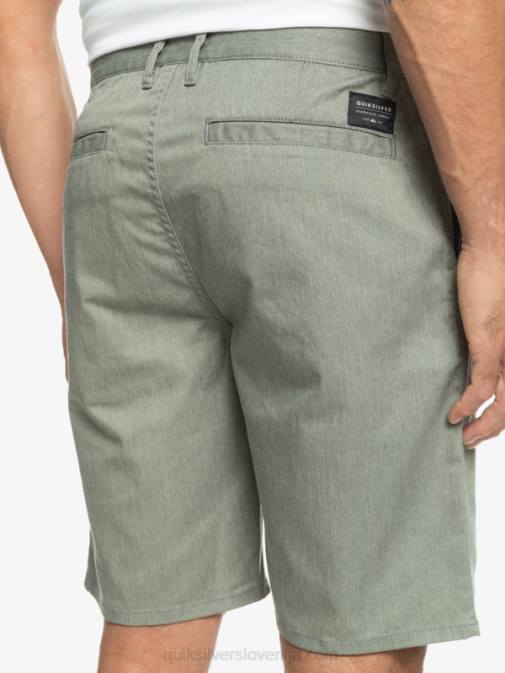 Quiksilver PJ4H858 moški svetlo sivo resje raztegljive kratke hlače chino 20 union za vsak dan