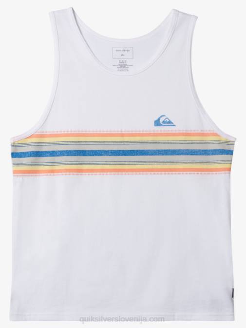 Quiksilver PJ4H1338 moški bela poenostavljena tank majica s kratkimi rokavi