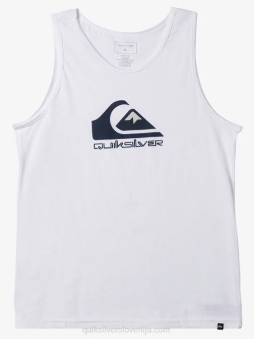 Quiksilver PJ4H263 moški bela velik rezervoar z logotipom