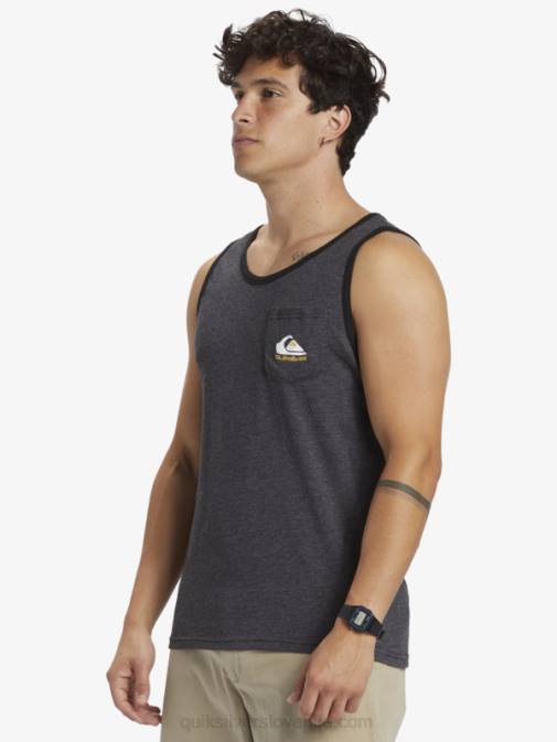 Quiksilver PJ4H555 moški oglje resje omni pocket tank majica s kratkimi rokavi