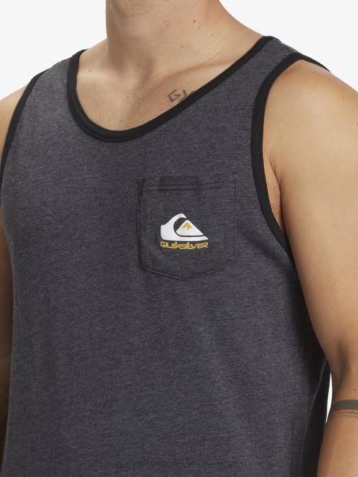 Quiksilver PJ4H555 moški oglje resje omni pocket tank majica s kratkimi rokavi